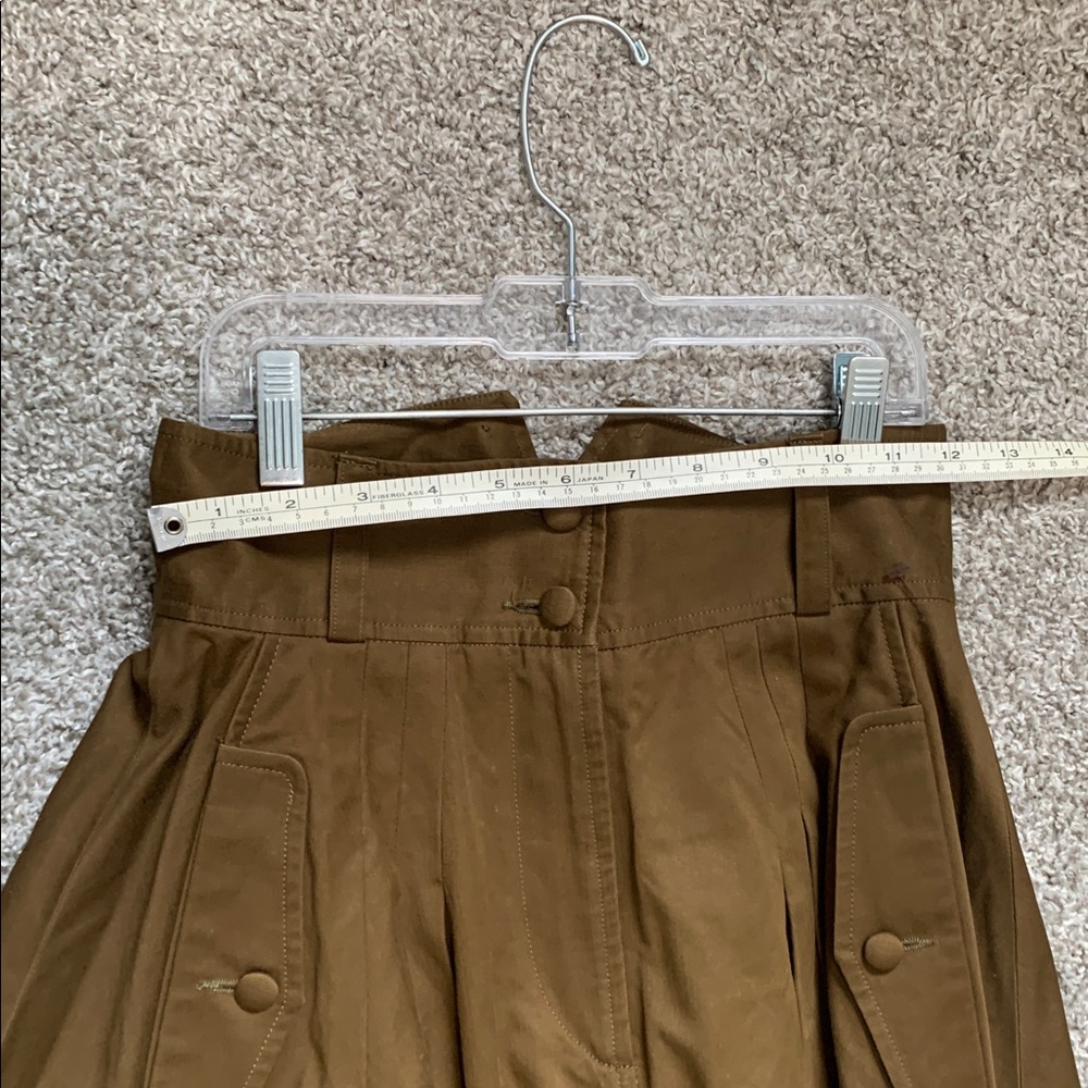 Y2K French Connection Brown A Line Midi Skirt - Picture 8 of 9
